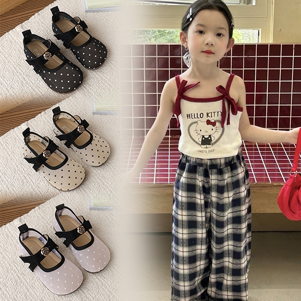 Giày Mary Jane Bella Neman họa tiết chấm bi, đế êm chân phối váy hàng ngày mùa hè
