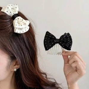 Xược tóc nơ lược cài tóc tạo kiểu đính nơ nhiều màu pastel ngọt ngào cho bạn gái