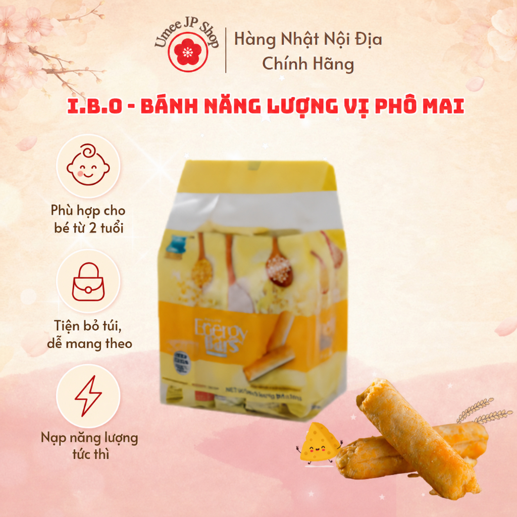 Bánh Năng Lượng IBO gói 160g - Giòn Ngon Đủ Vị, Bổ Sung Năng Lượng Cho Bé Từ 2 Tuổi