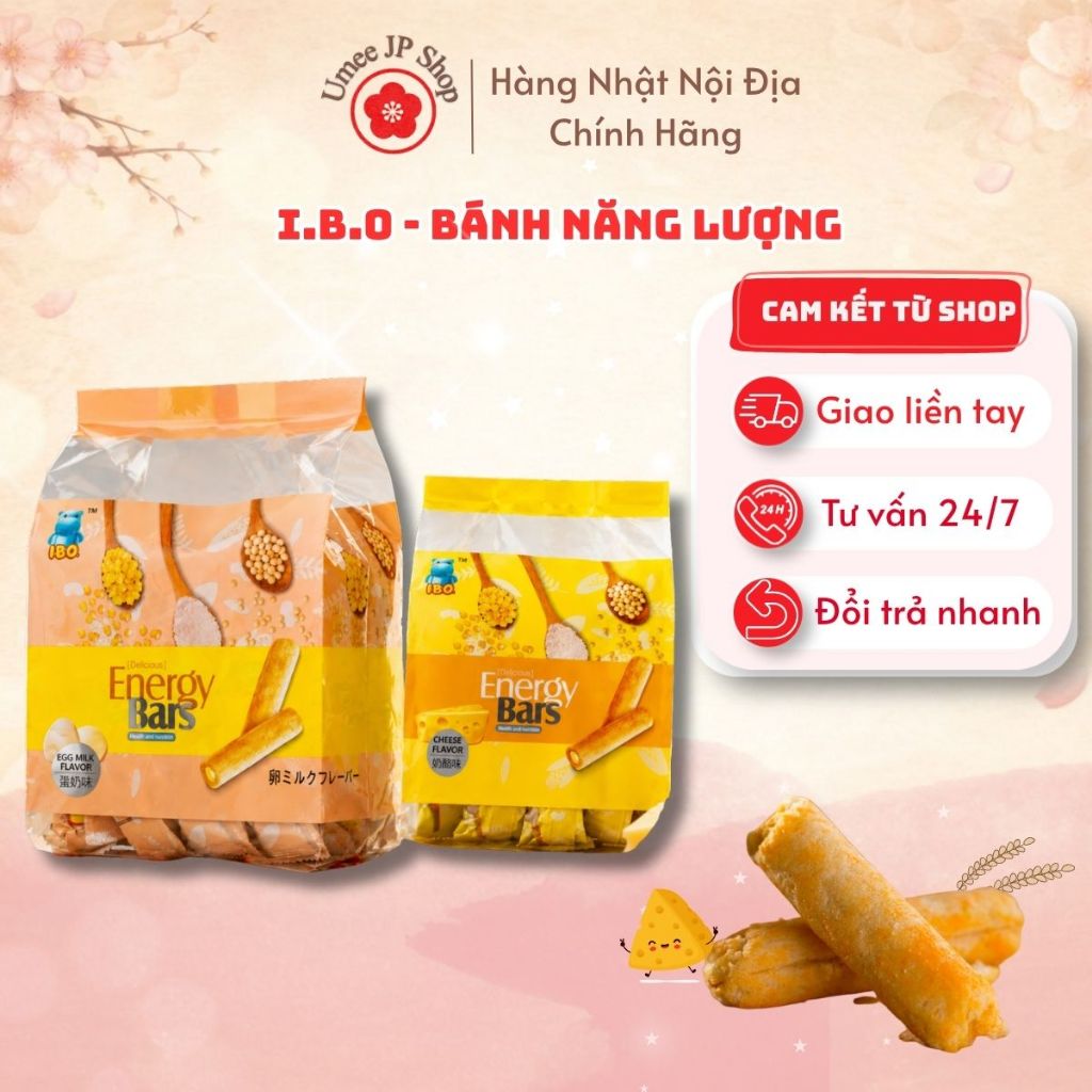 Bánh Năng Lượng IBO gói 160g - Giòn Ngon Đủ Vị, Bổ Sung Năng Lượng Cho Bé Từ 2 Tuổi