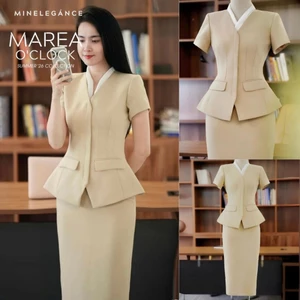 MINELEGÁNCE | ÁO VEST & CHÂN VÁY CHỮ A THANH LỊCH, SANG TRỌNG - MIN704