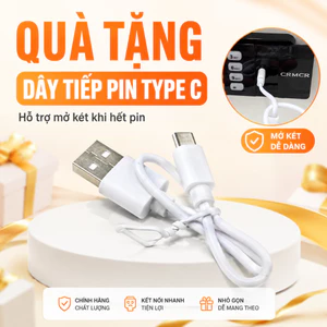 - Dây Tiếp Pin Type-C Cho Két Sắt Vân Tay Điện Tử Thông Minh Định Danh Người Mở