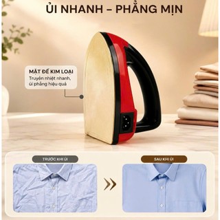 Bàn Ủi Khô Mini Cầm Tay Du Lịch Cao Cấp Gấp Gọn Tiện Lợi | Bàn Là Mini Ủi Quần Áo Nhanh