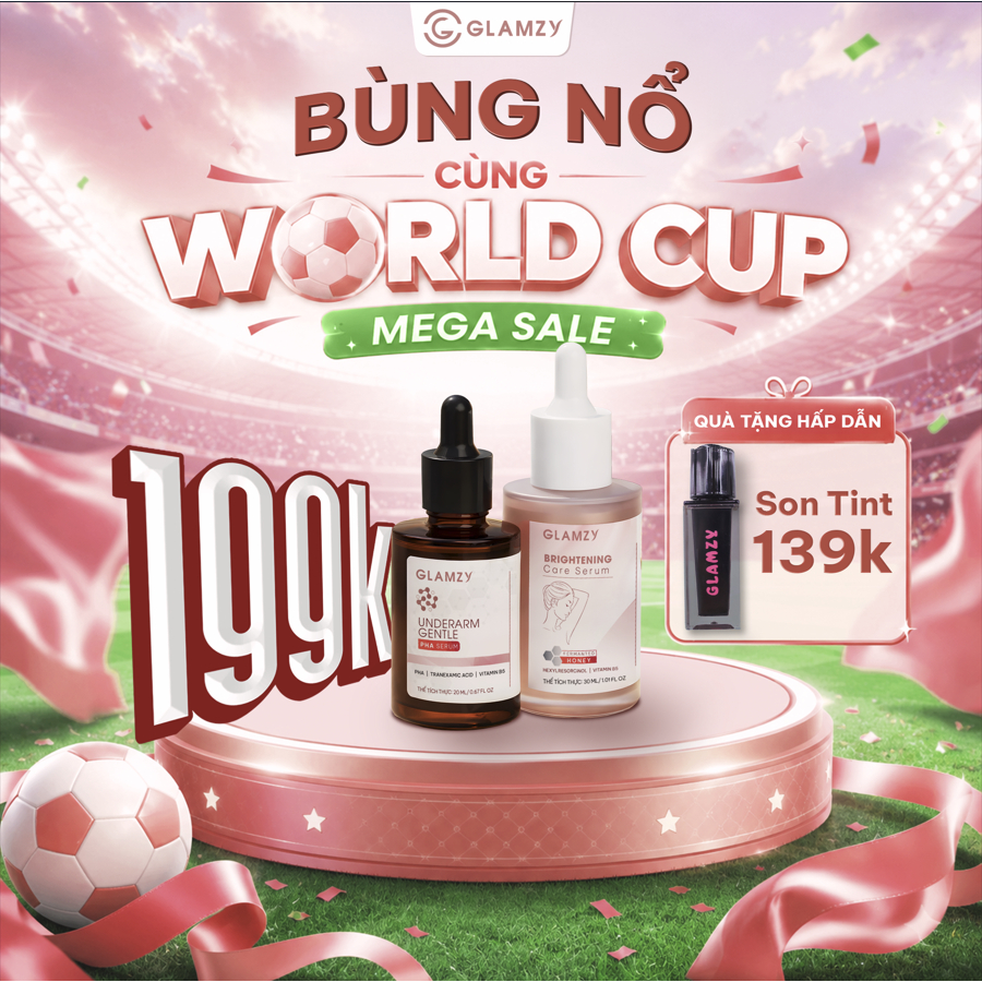 Combo chăm sóc & làm sáng vùng nách Glamzy | Peel tẩy tế bào chết + Serum dưỡng sáng