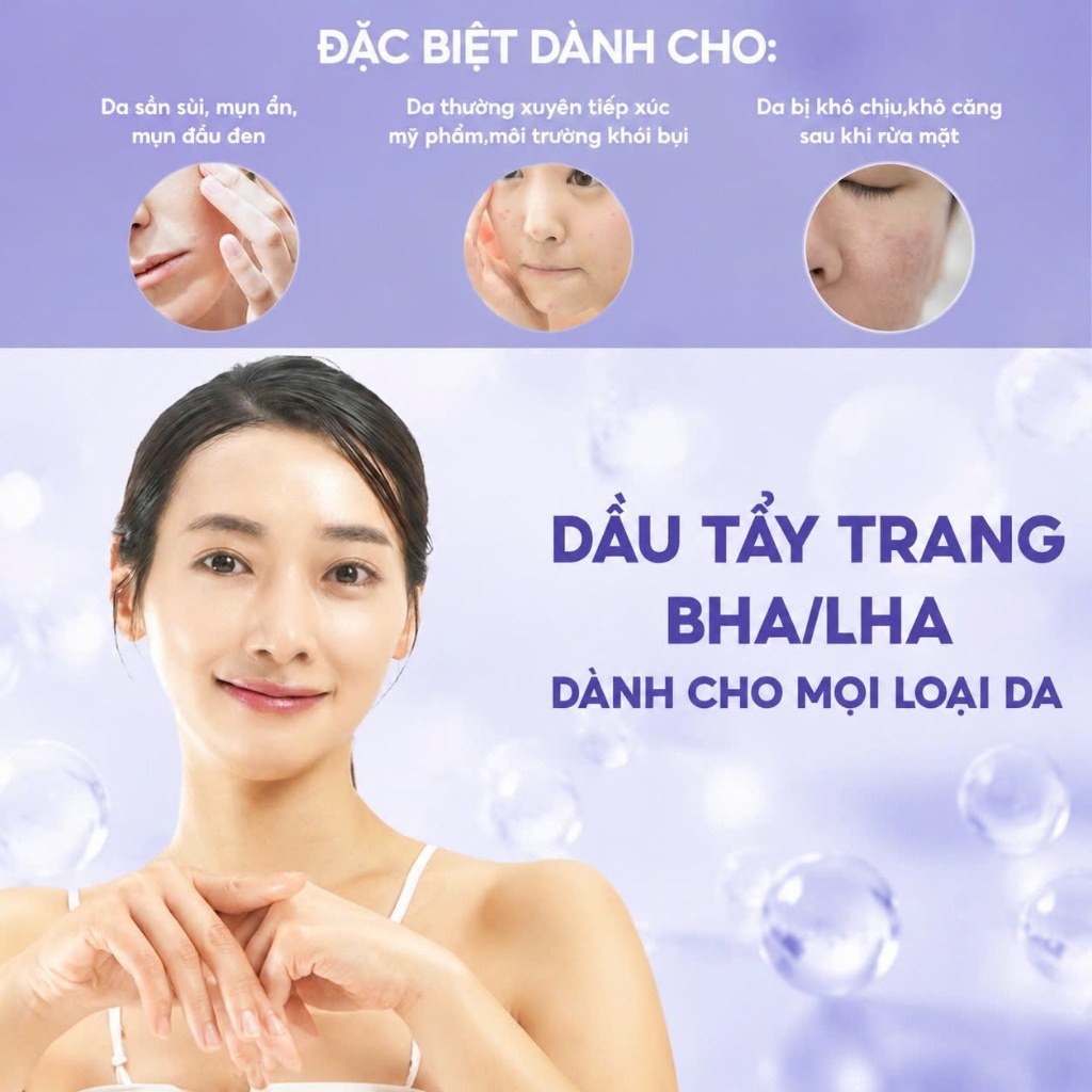 Dầu tẩy trang làm sạch sợi bã nhờn và mụn đầu đen Frankly BHA/LHA 200ml