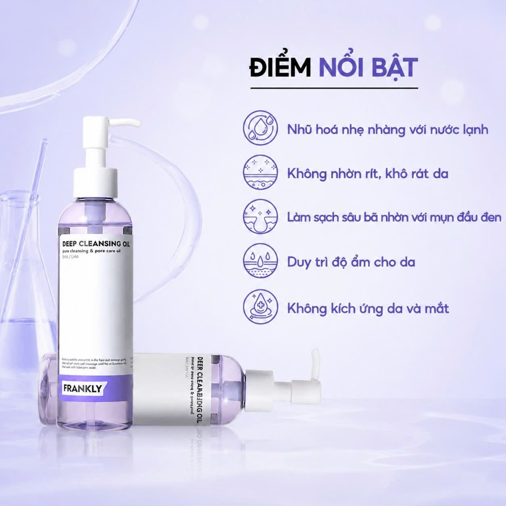Dầu tẩy trang làm sạch sợi bã nhờn và mụn đầu đen Frankly BHA/LHA 200ml
