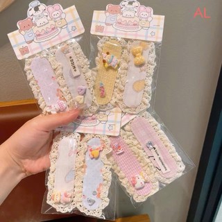 Set 2 miếng dán tóc mái nhiều hoạ tiết đính charm cutie