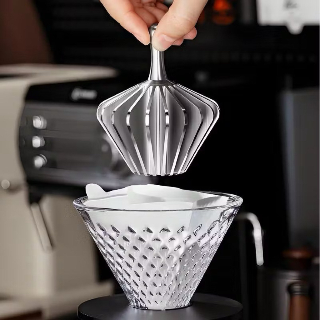 [ HOẢ TỐC ] Dụng cụ ép giấy lọc V60 - Khắc CNC cao cấp ( Hãng Coffee time )