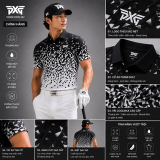 ÁO POLO GOLF (50-130kg) ma 344G NAM CAO CẤP – CO GIÃN 4 CHIỀU, THOÁNG KHÍ, CHUẨN FORM GOLF