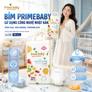 Combo 4 Gói Tã Quần PrimeBaby Siêu Mỏng Khô Thoáng Mềm Mại, Thấm Hút Nhanh, Chống Tràn Cho Bé