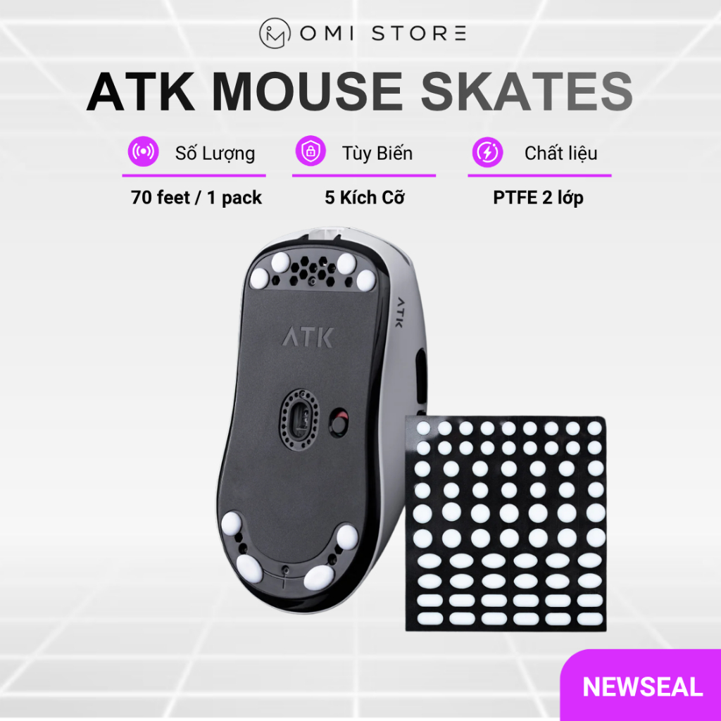 Feet Chuột ATK 70 Miếng / Feet Dot PTFE Cao Cấp /  Feet Cân Bằng / Thích Hợp Cho Mọi Chuột | BigBuy360 - bigbuy360.vn