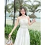 Set váy đi biển chất voan tơ có mút cổ yếm dáng váy dài xòe tiểu thư mẫu mã xinh xắn nhẹ nhàng dễ thương💃💃 ✔️