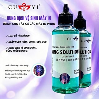 CUYI Dung dịch vệ sinh đầu in 100ml (kèm ống tiêm) – thông tắc, dùng mọi máy in phun, an toàn