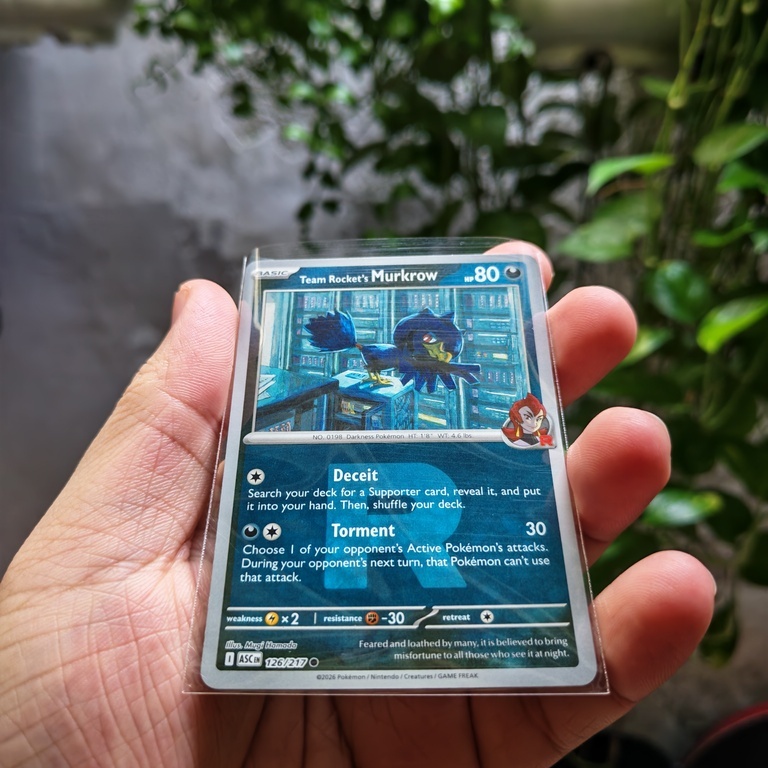 Thẻ Pokemon Team Rocket's Murkrow 126/217 Reverse Holo