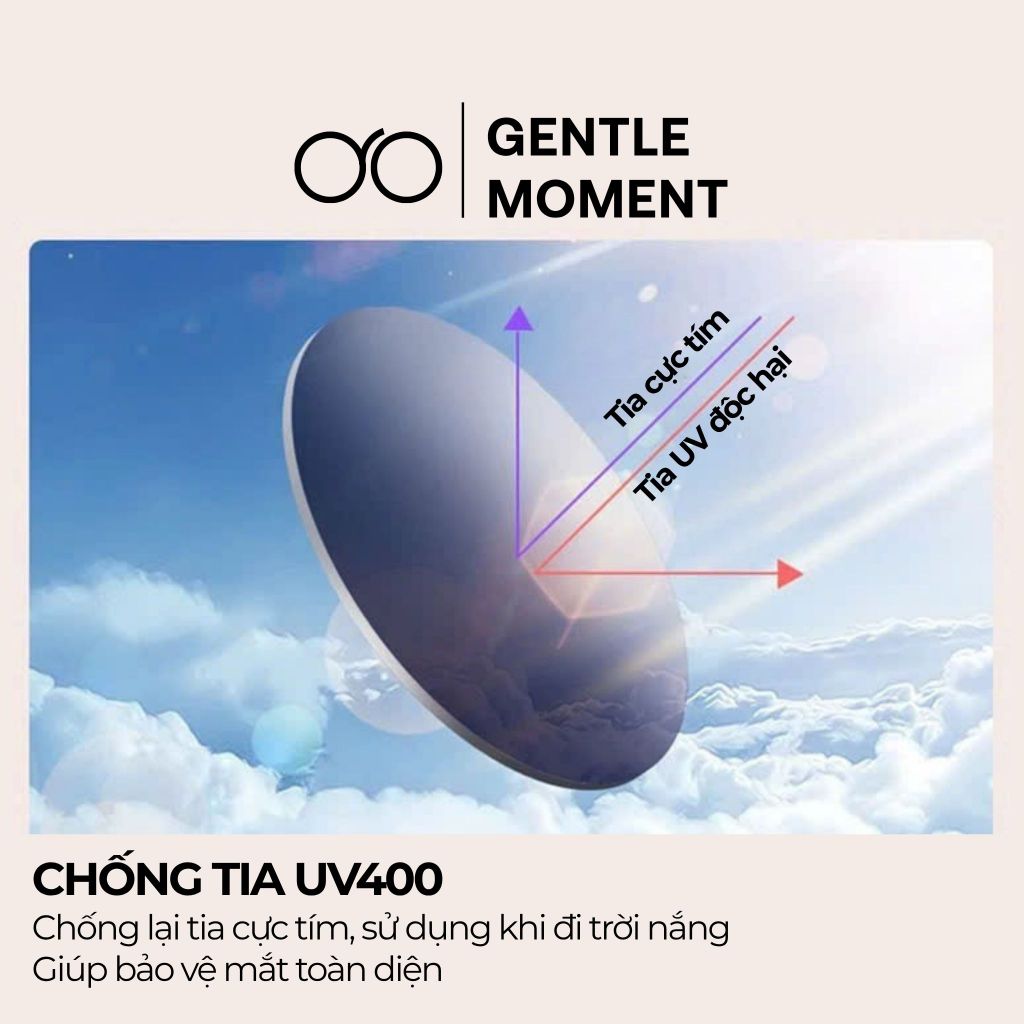 Kính râm mắt mèo GENTLE MOMENT chống tia UV thời trang nam nữ sang trọng phong cách đi chơi đi học GMT127