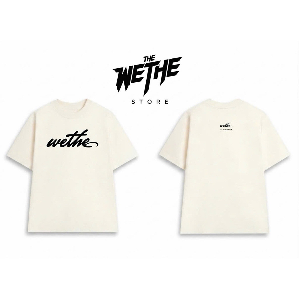 Áo Thun Oversize WETHE Basic Unisex Màu Đen/Xanh Navy/Kem/Nâu Socola
