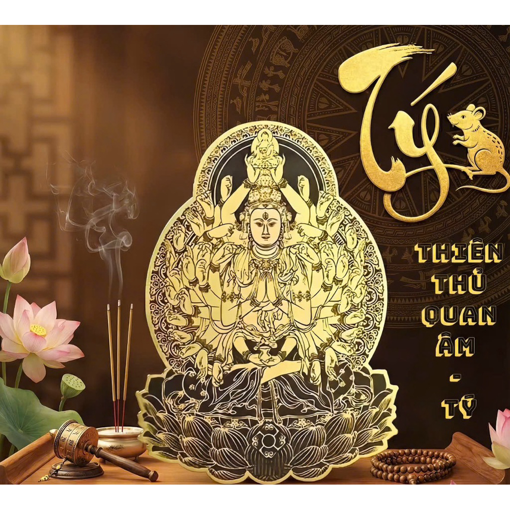 [Tặng Vòng Chỉ Ngũ Sắc] Miếng Dán Phật Bản Mệnh Thiết Kế Tinh Xảo 8 Vị Phật Bản Mệnh - Vật Phẩm Phong Thuỷ