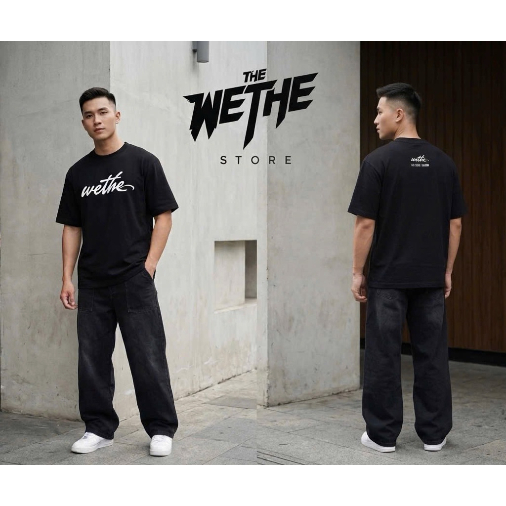 Áo Thun Oversize WETHE Basic Unisex Màu Đen/Xanh Navy/Kem/Nâu Socola