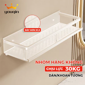 Kệ đựng, để đồ phòng tắm YOUQIN chất liệu nhôm hàng không, lắp đặt dán và khoan tường.