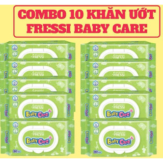[COMBO KHĂN ƯỚT GIÁ SỐC] Khăn ướt Fressi Baby care không hương gói 80 miếng - Lê Minh Hương Shop