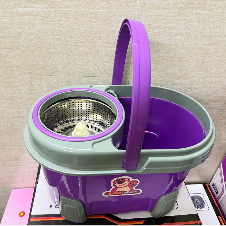 Bộ lau nhà 360 độ Tisot Mop, lồng quay siêu nhẹ, siêu bền