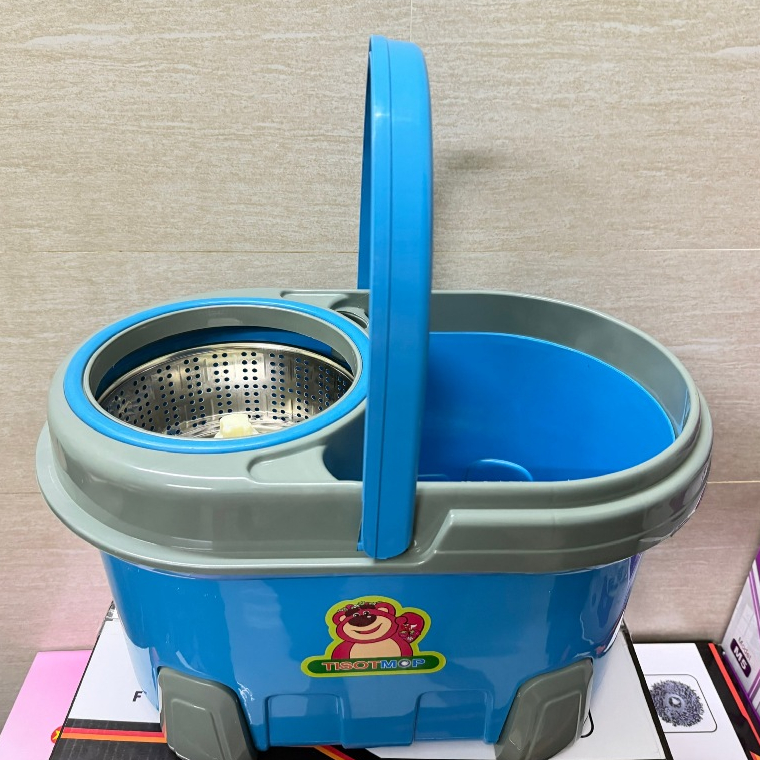 Bộ lau nhà 360 độ Tisot Mop, lồng quay siêu nhẹ, siêu bền