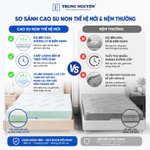 Nệm cao su non Trung Nguyên, Foam cao su non thế hệ mới kết hợp memory foam cao cấp Bảo Hành 15 năm — ảnh 4