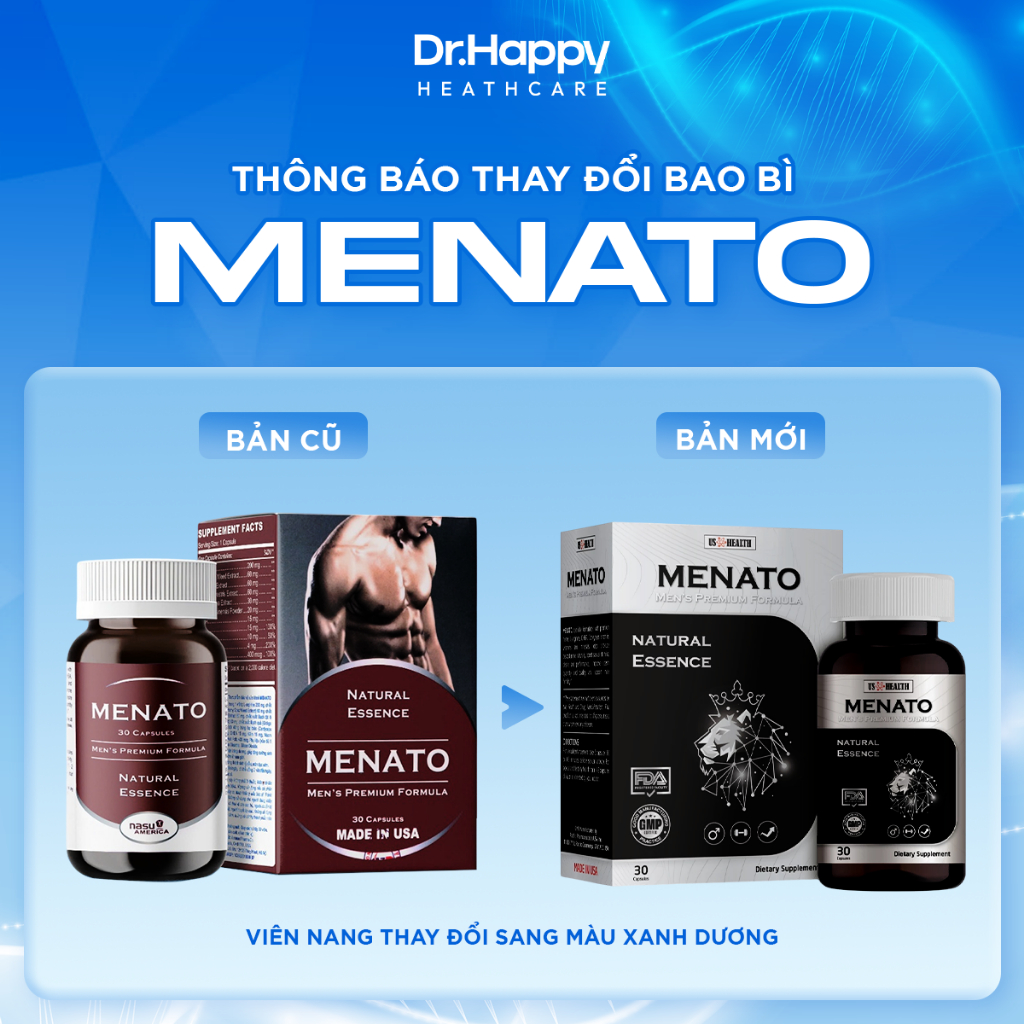 [NHẬP KHẨU MỸ] Viên uống MENATO hỗ trợ sức khỏe nam giới & tăng thể lực – Hộp 30 viên