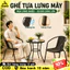 Ghế Giả Mây Đan Cao Cấp Ghế Ban Công Quán Cafe Nhà Hàng Sân Vườn Khung Sắt Chắc Chắn