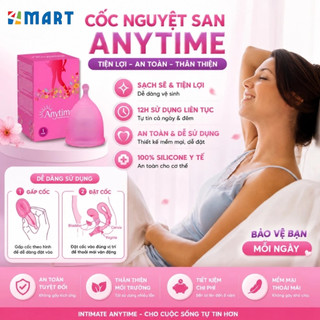Cốc nguyệt san Silicone y tế siêu mềm Anytime chính hãng, đạt tiêu chuẩn FDA Hoa Kỳ size X/L.