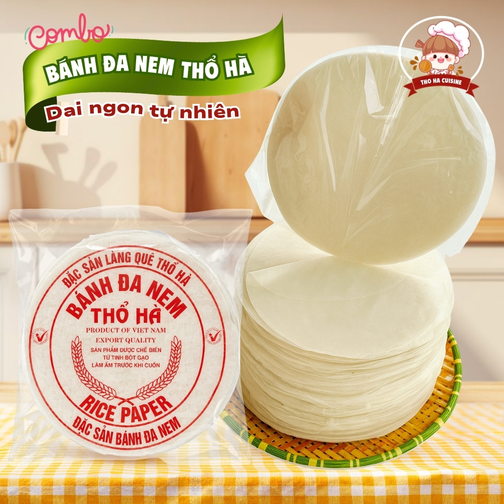 Bán sỉ 500-1000 bánh đa nem Thổ Hà chính gốc làm từ bột gạo, bánh dai mềm dễ chế biến