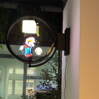 Mẫu mới - Bảng hiệu LED 3D động phát sáng, biển quảng cáo xoay cho cửa hàng, đổi nội dung bằng APP
