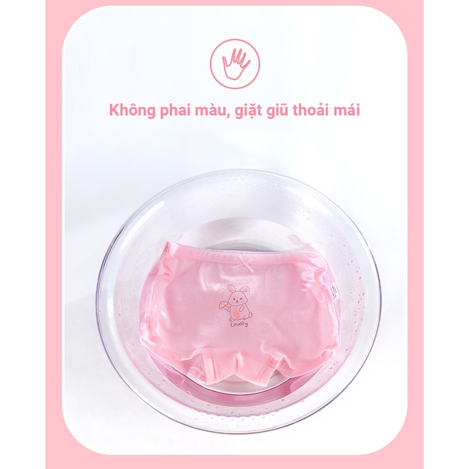 Quần Chip Đùi Bé Gái BETOP, Set Quần Lót Trẻ Em Gái Chất Cotton Kháng Khuẩn Mềm Mịn Thoáng Mát NT601
