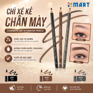 Chì xé kẻ mày nét mảnh Cosmetic Art Eyebrow Pencil, Chì kẻ mày lâu Trôi, chống nước, tự nhiên