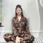 Mango Đồ Bộ Pyjama Viền Lé Tay Dài Quần Dài Lụa Cao Cấp Size 45-69kg