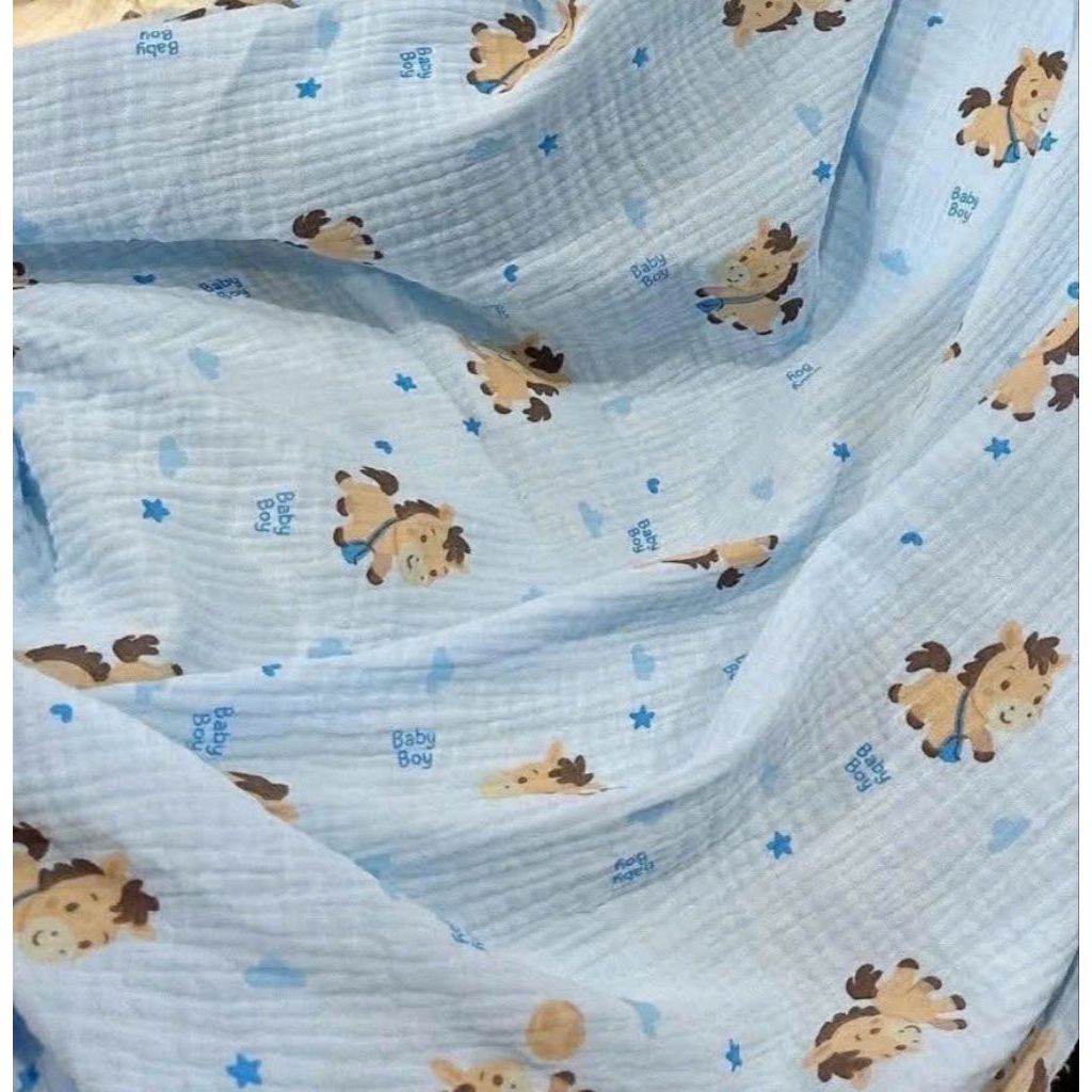 Khăn Tắm Xô Muslin 2 Lớp Cho Bé An Nhi Baby - Kích Thước 70x100cm, 95x95cm (Nhiều Họa Tiết)