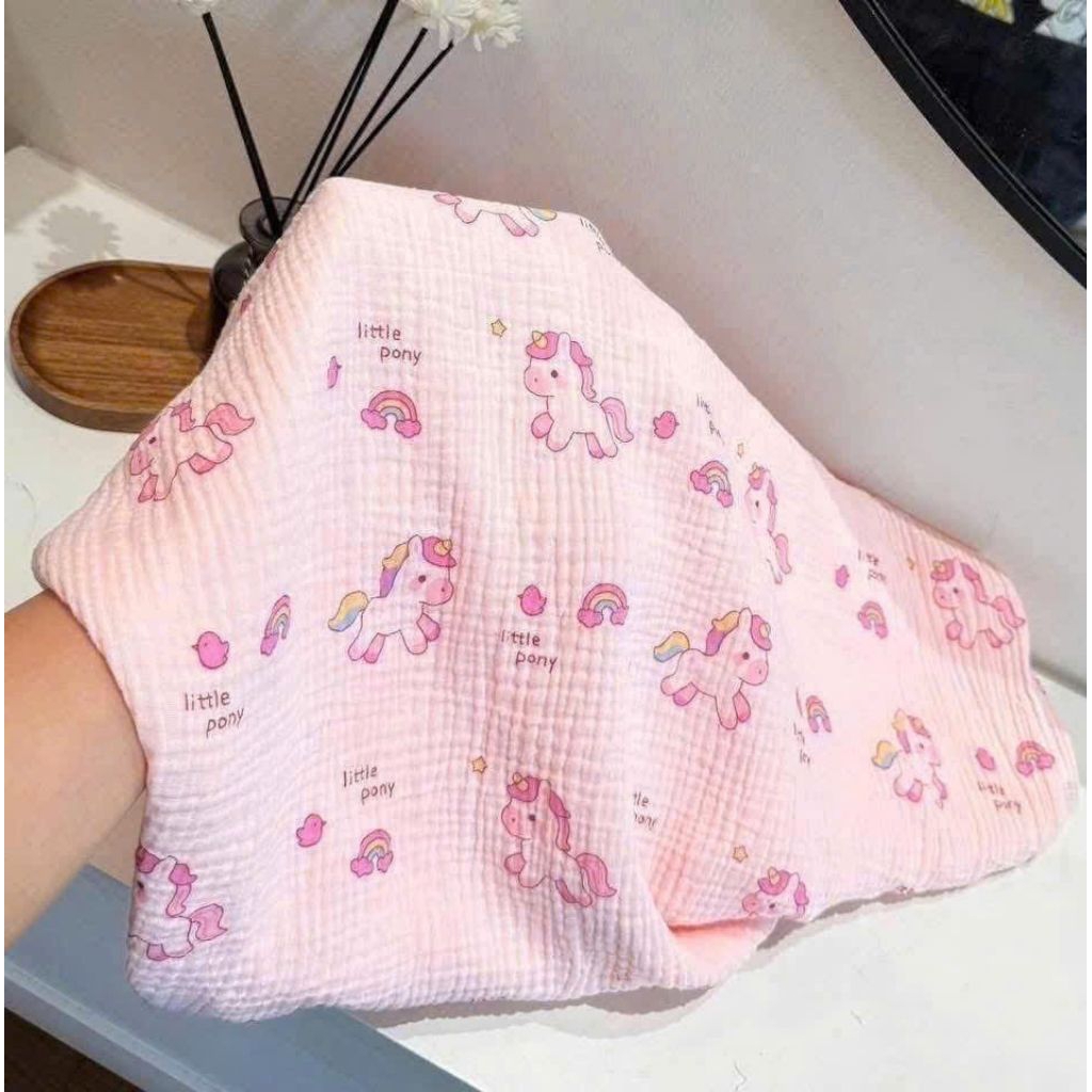 Khăn Tắm Xô Muslin 2 Lớp Cho Bé An Nhi Baby - Kích Thước 70x100cm, 95x95cm (Nhiều Họa Tiết)