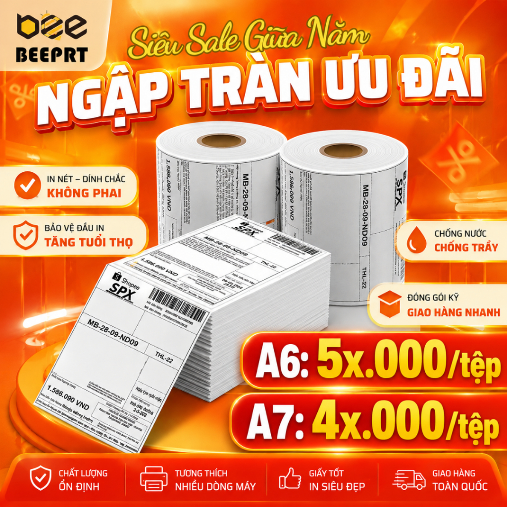 BEEPRT Giấy In Nhiệt Sẵn Keo, A6 100x150mm A7 76x130mm,50x50mm, 100x50mm, 75x100mm Cho Máy In Nhiệt