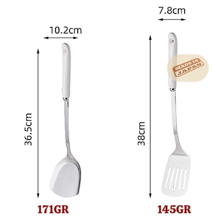 Muôi cơm xẻng chiên rán Japan Inox gốm sứ cao cấp kháng khuẩn hàng nhập bãi Japan chưa sử dụng