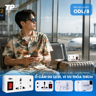 Ổ Cắm Du Lịch TPE ODL/8, 1 Ổ Cắm 2 Chấu, 1 Ổ Cắm 3 Chấu Có Công Tắc - thietbidienelec68