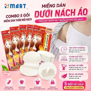 Combo 5 Gói Miếng dán thấm hút ngăn đổ mồ hôi nách, tấm giấy lót dán nách áo vùng dưới cánh tay