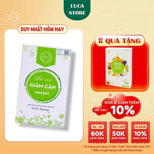 Giảm Cân Vincent Trà Thảo Mộc Giảm Cân Giảm Mỡ Trong Máu An Toàn Tặng Detox Hộp 30 Viên