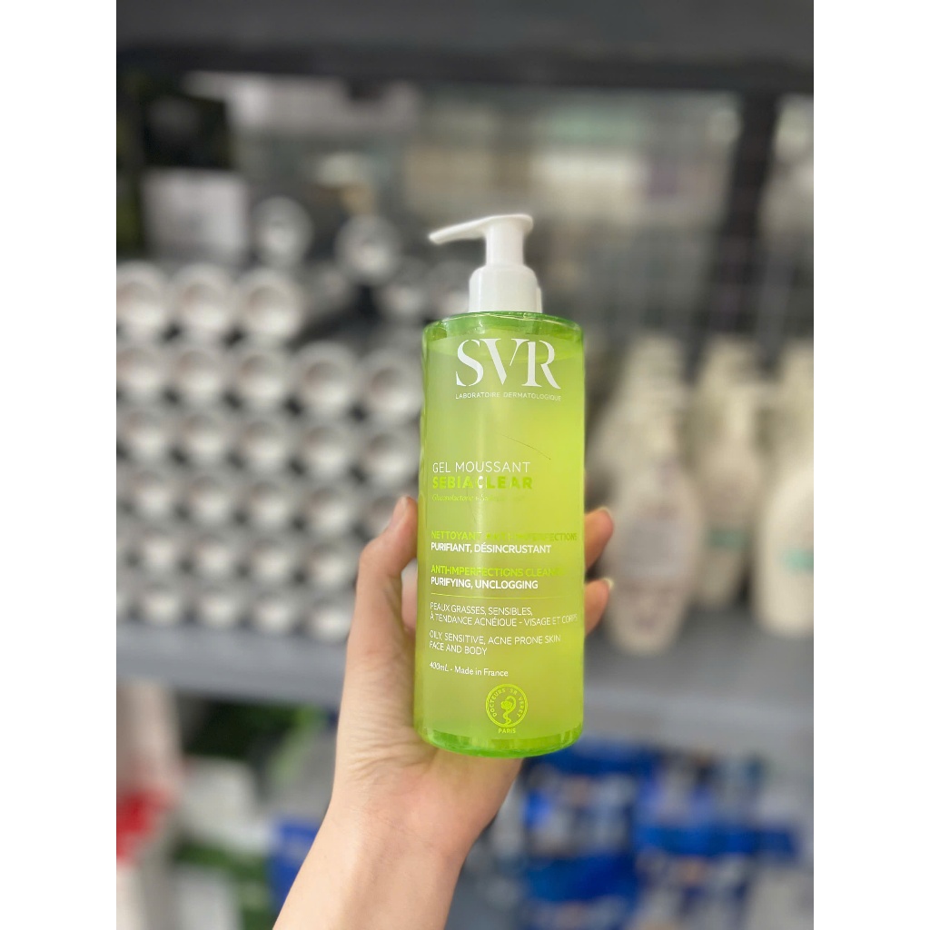 Sữa rửa mặt SVR SEBIACLEAR Gel Moussant/Topialyse Gel Lavant/Physiopure Gelée Moussante 200ml 400ml