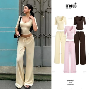 ÁO TAY LỠ DAISY POLY & QUẦN ỐNG SUÔNG DAISY POLY TÔN DÁNG FFCLUB
