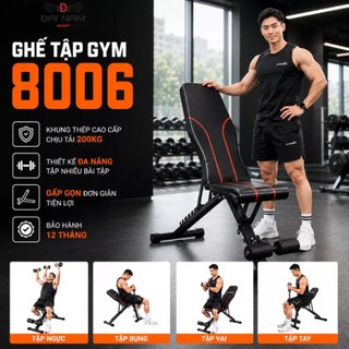 Ghế Tập Gym Gấp Gọn Tại Nhà KB8006 Điều Chỉnh Đa Năng Chịu Tải 200kg Đại Nam Sport