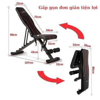 Ghế Tập Gym Gấp Gọn Tại Nhà KB8006 Điều Chỉnh Đa Năng Chịu Tải 200kg Đại Nam Sport