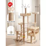 Nhà Gỗ Cattree Nhà cây cho mèo leo trèo cào móng HELIPET Đa dạng thiết kế Dễ dàng lắp đặt — ảnh 4