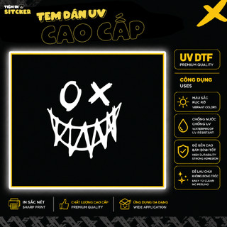 Tem In UV DTF & Tem Mặt Cười Dán Xe Đạp, Xe Máy - Siêu Mỏng - Siêu Dính