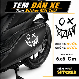 Tem In UV DTF & Tem Mặt Cười Dán Xe Đạp, Xe Máy - Siêu Mỏng - Siêu Dính