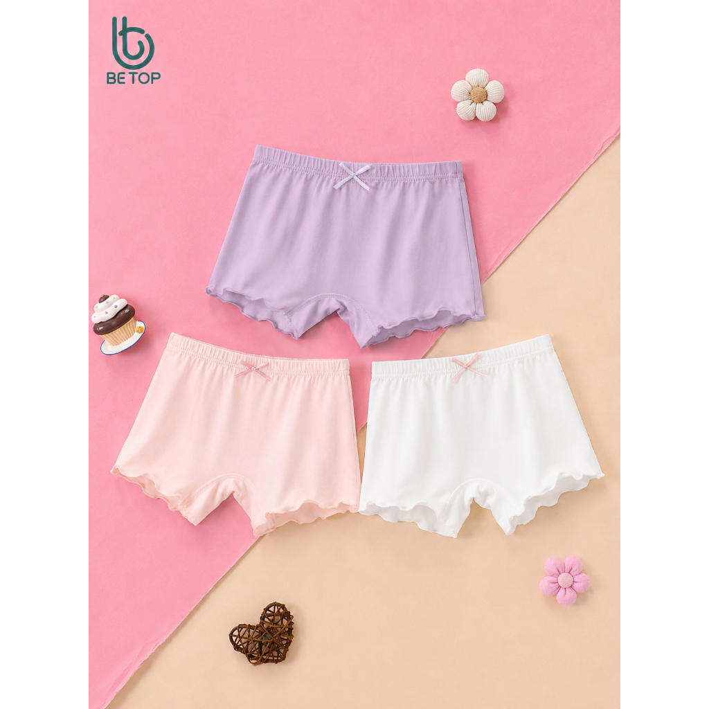 Quần Chip Đùi Bé Gái BETOP, Quần Bảo Hộ Mặc Váy Chất Cotton Mềm Mịn, Kháng Khuẩn Thoáng Mát BH7002